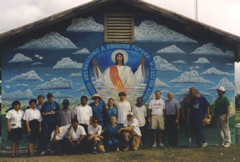 The Rev. Howard Storm painted this mural on a recent trip to Belize.